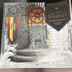Game of Thrones Coloring Book with Red and Gray Illustrations